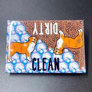 Red Australian Shepherd Dishwasher Sign